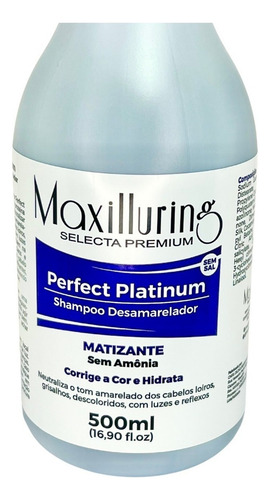 Kit 2 Shampoo Maxilluring Desamarelador 500ml C/brinde