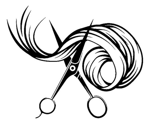Vinil Tijeras Con Cabello Deco®