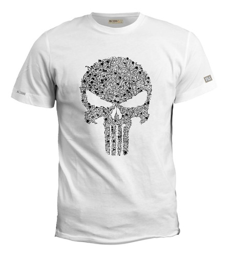 Camiseta Estampada The Punisher Cráneo Huesos Comic Irk 