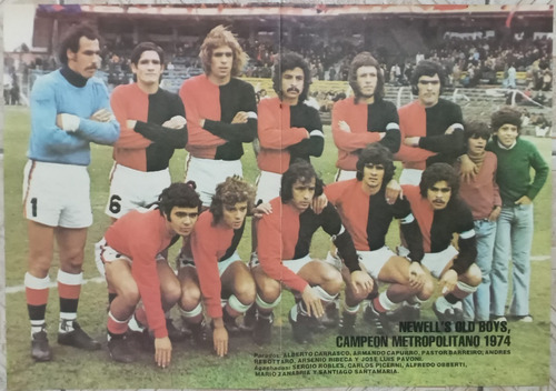 Imagen 1 de 2 de Poster Newell´s Old Boys * Campeon Metropolitano 1974 *