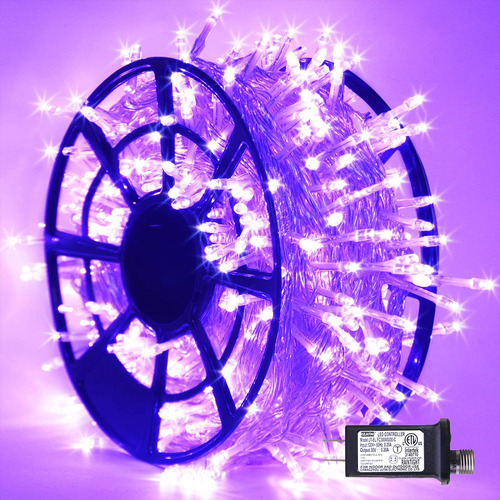 Luces Navideñas Jmexsuss 600 Led Moradas Para Exteriores Wat