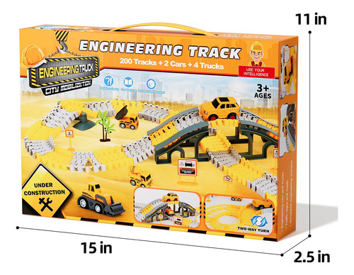 Juguetes De Construcción Ihaha Race Tracks 236 Piezas Con 6