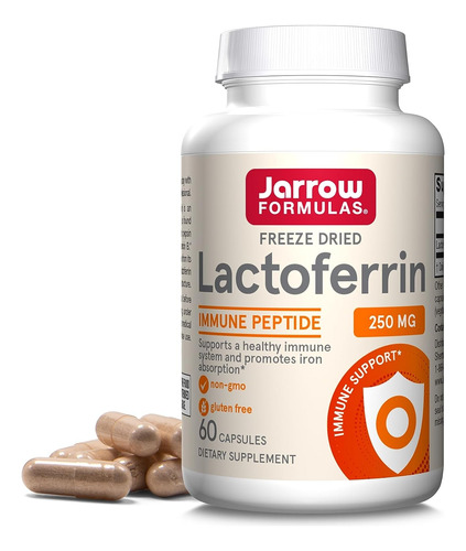 Jarrow Formulas Lactoferrin 250 Mg - 60 Cápsulas - Glicopro