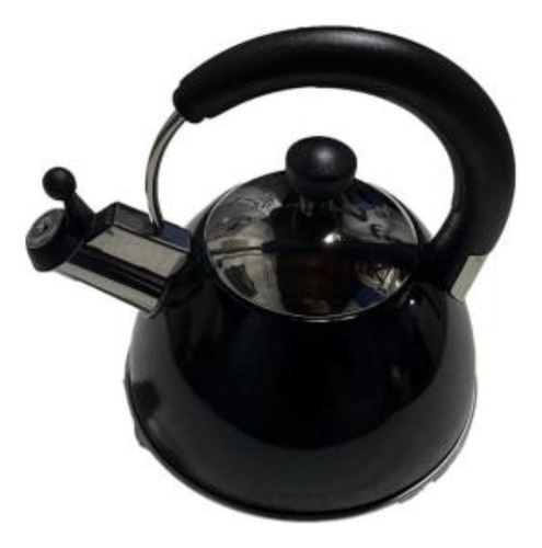 Pava Silbadora 2,5 Lts. Acero Inoxidable Aluminio Negro