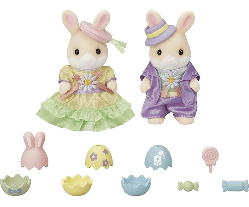 Pareja De Conejitos Margarita Sylvanian Families Calico Crit