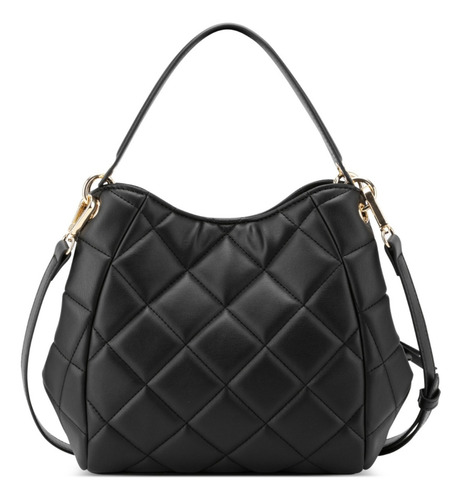 Bolsa Crossbody Para Mujer Nine West Negro Ngq129511 Acabado de los herrajes Oro Diseño de la tela Lisa