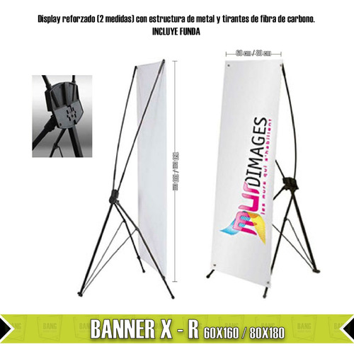 Paquete 5 Banner Araña Publicitaria Reforzada De 60x160 Cm