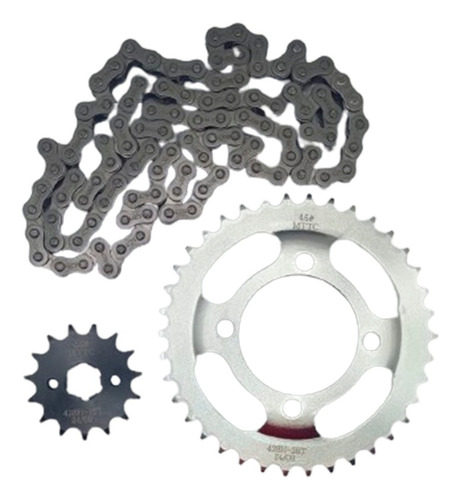 Kit Arrastre Sprock Reforzada Italik Ft125 Dt125 Rt200 Plateado