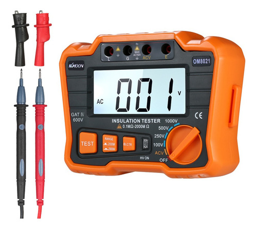 T Probador De Resistencia Megger Tester Retroiluminación