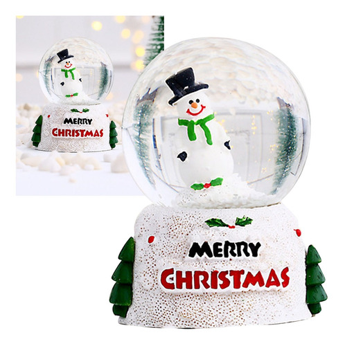 Escritorio De Cristal Inglés De Navidad Con Bola De Cristal