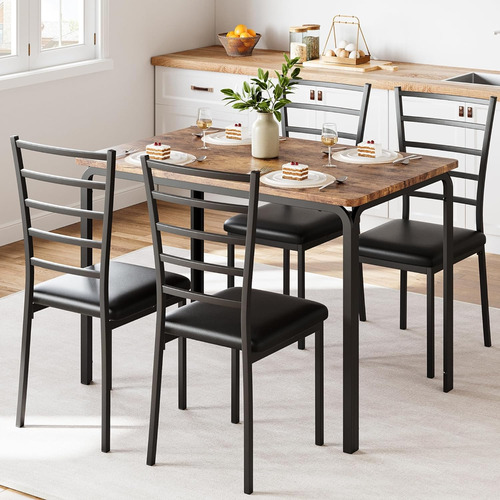 Juego De Mesa De Comedor Para 4, Mesa De Cocina Y Sillas Par