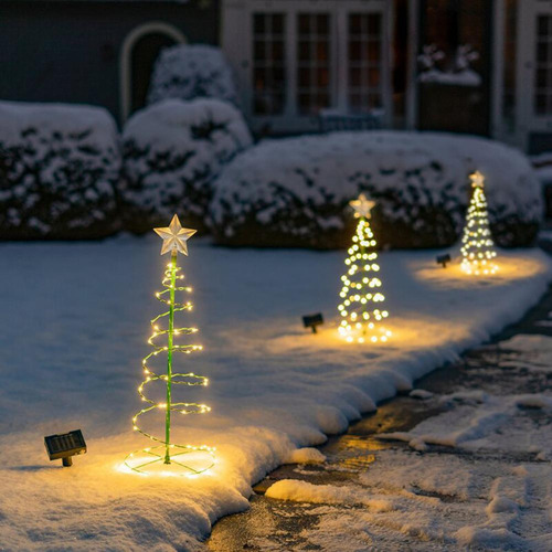 Luces Led Para Árboles De Navidad, Cadena En Espiral Para Ár