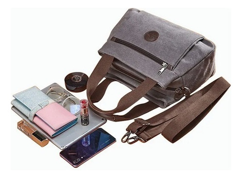 Bolso De Lona De Gran Capacidad For Mujer De Moda Urbana