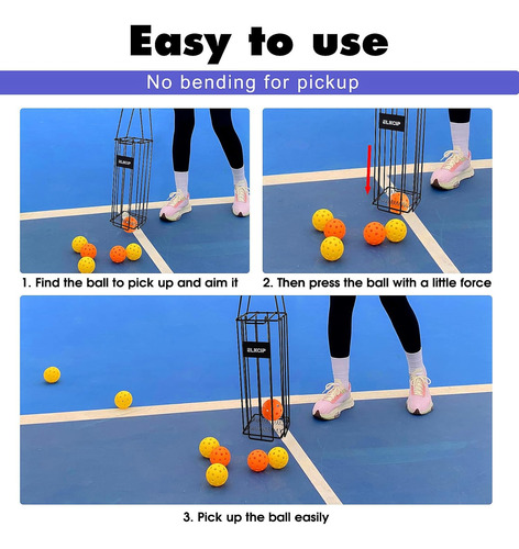 Recogedor Portatil De Pelotas De Pickleball Y Tenis - Rec...