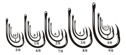 Cx Cx Hook C/100 unidades Marine 12147 tamaño 1/0