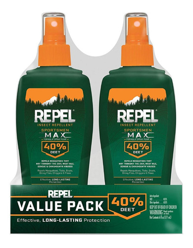 Repelente Mosquito E Insectos De 6 Oz. Spray Max Repel 40%