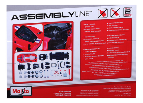 Maqueta Maisto Assembly Line Ferrari 488 Pista A Escala 1:24