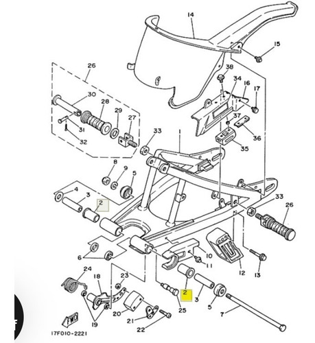 Buje Horquillon Original Yamaha Dt125 Panella Motos