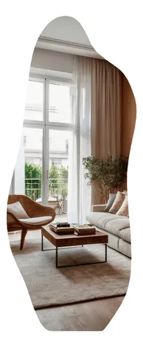 Espelho Orgânico Corpo Inteiro 90cmx40cm Pinterest Polido Moldura...