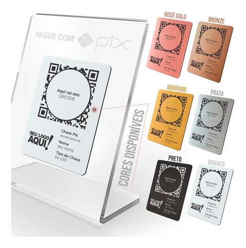 Imagem 4 de 5 de Placa Pix Para Pagamento Qrcode Em Acrílico