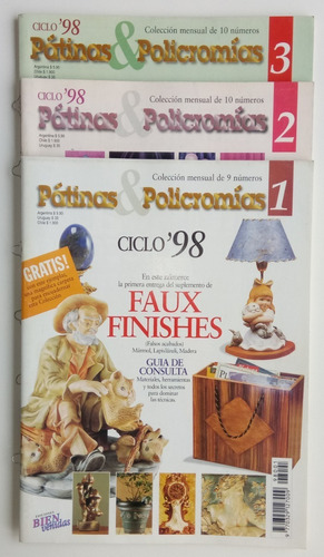 Revista Pátinas Policromías X 3 Colección 98 Nros. 1, 2 Y 3