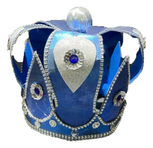 Corona Rey - Modelo Lujo - Color Azul Y Plateado