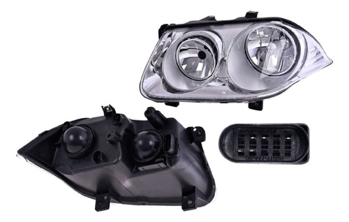 (par) Faros Manual F/crom P/halogeno Vw Jetta 2008 Depo
