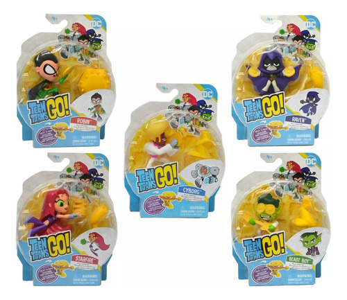 5 Figuras Teen Titans Go Microcollectible Spinmaster