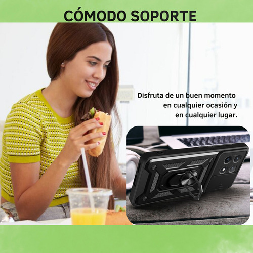 Funda Para Galaxy A72 Con Mica Varios Modelos Antigolpes Azul Deslizante