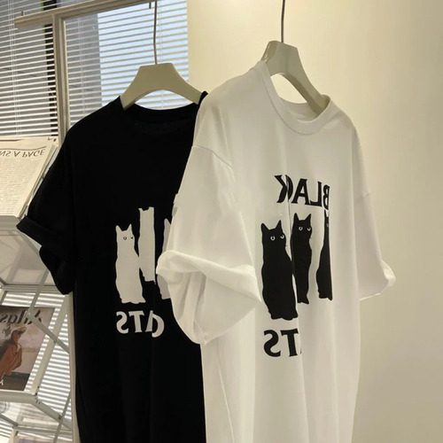 Camiseta De Verano De Algodón Para Mujer De Talla Grande