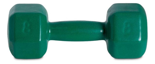 Halter Sextavado Emborrachado 8kg Musculação Academia Verde