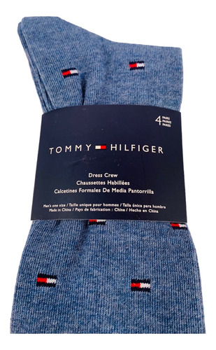 Medias Tommy Hilfiger Hombre Largas X 4 Originales T Unica