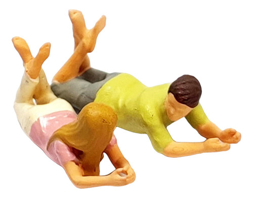 Figura De Pareja 1:64 Pintada A Mano, Paisaje Estilo A Rosa
