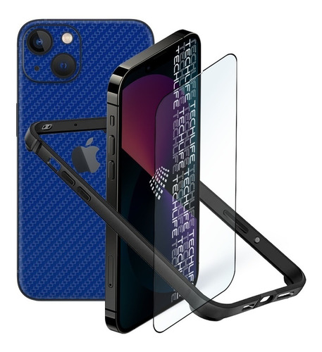 Funda Case Protector 360 Para iPhone 13 Mini Carbon Blue