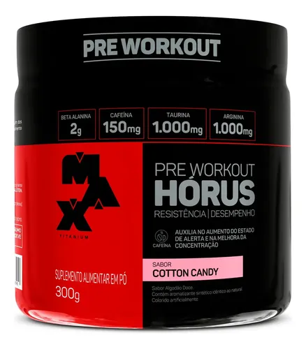 Pré-Treino Max Titanium Hórus 300g Titânio