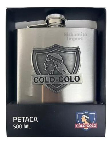 Botella Petaca Colo-colo/ U De Chile 500ml