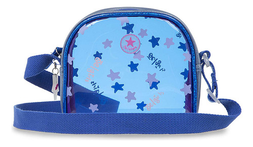 Bolsa Crossbody Cloe Para Niña Chica Estampado De Estrellas Color Azul