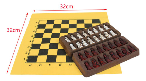 Juego De Ajedrez Portátil, Piezas De Ajedrez De Resina 3d,
