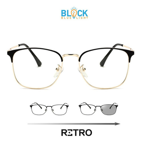 Imagen 8 de 10 de Gafas Original Retro® Trader Pc Luz Azul Fotocromatico Gamer