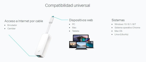 Acople Usb Type C De Red Rj45 Gigabit Lan Tp-link Ue300c