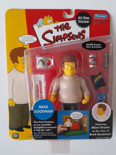 Brad Goodman. Los Simpson Playmate Nuevo Con Accesorios 