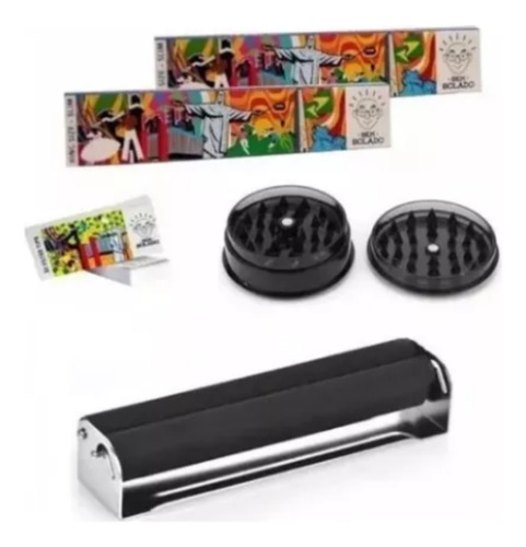 Kit Bolador + 2 Seda + 1 Piteira + 1 Dichavador Sabor Sem Sabor