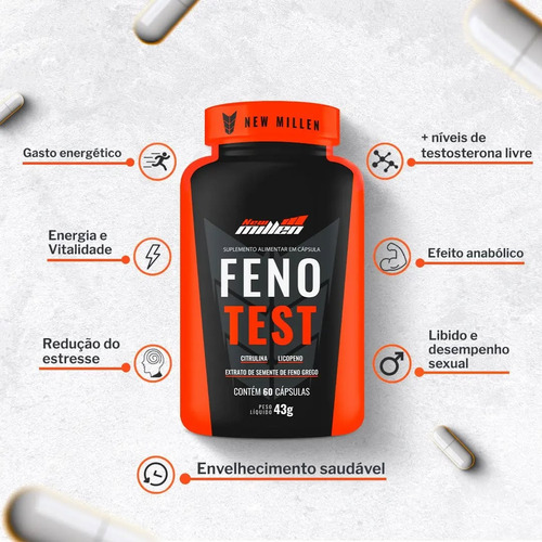 Fenotest New Millen (60 Caps) - Sabor Único Sem Sabor