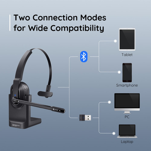 Eksa H5 Fone De Ouvido Sem Fio 2.4ghz With Mic