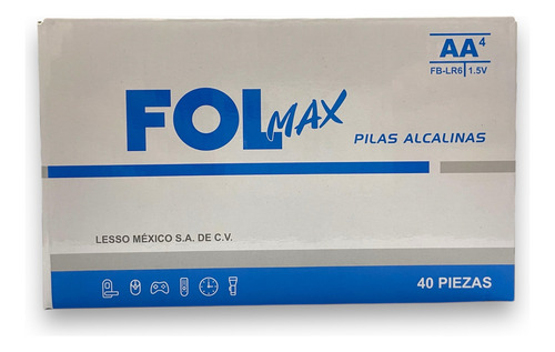 Paquete De Pilas Aa (40pz) Alcalinas Baterias Fol Max 1.5v