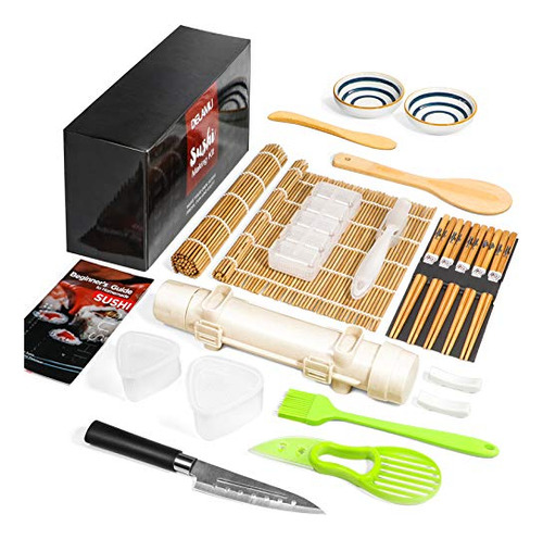Sushi Making Kit, Delamu 23 En 1 Sushi Maker Bazooker 9xh3s