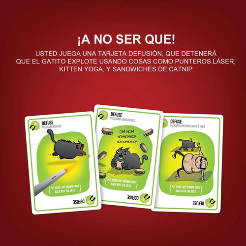Gatitos Explosivos Exploding Kittens Tarjeta Juego De Mesa