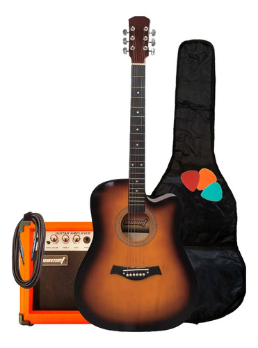 Guitarra Sunset Electroacústica Fk60 2eq + Amplificador