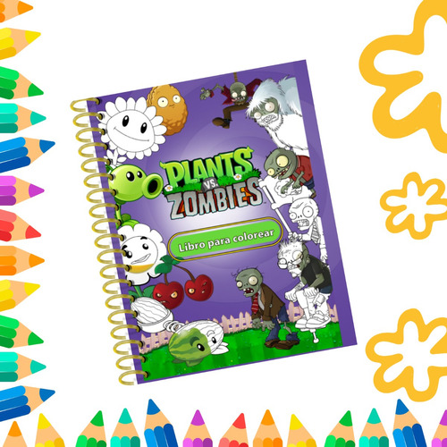 Libro Para Colorear Plants Vs Zombi