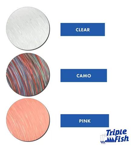 Triple Fish Monofilament Fishing Line - Strong Clear Pink Ca